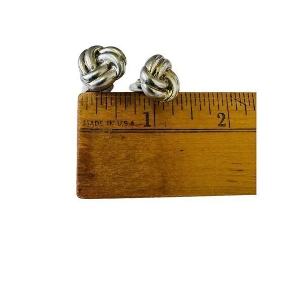 Love Knot Infinity European Cufflinks Hallmarked 835 Silver Figure 8‎ Vintage